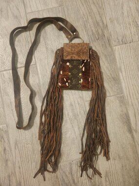 Keep It Gypsy Upcycled Louis Vuitton Fringe Cowhide Crossbody – Small (New)
